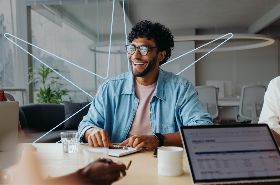Finance professional working in an office